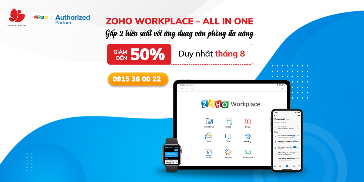 Zoho workplace giúp tăng hiệu suất làm việc cho doanh nghiệp